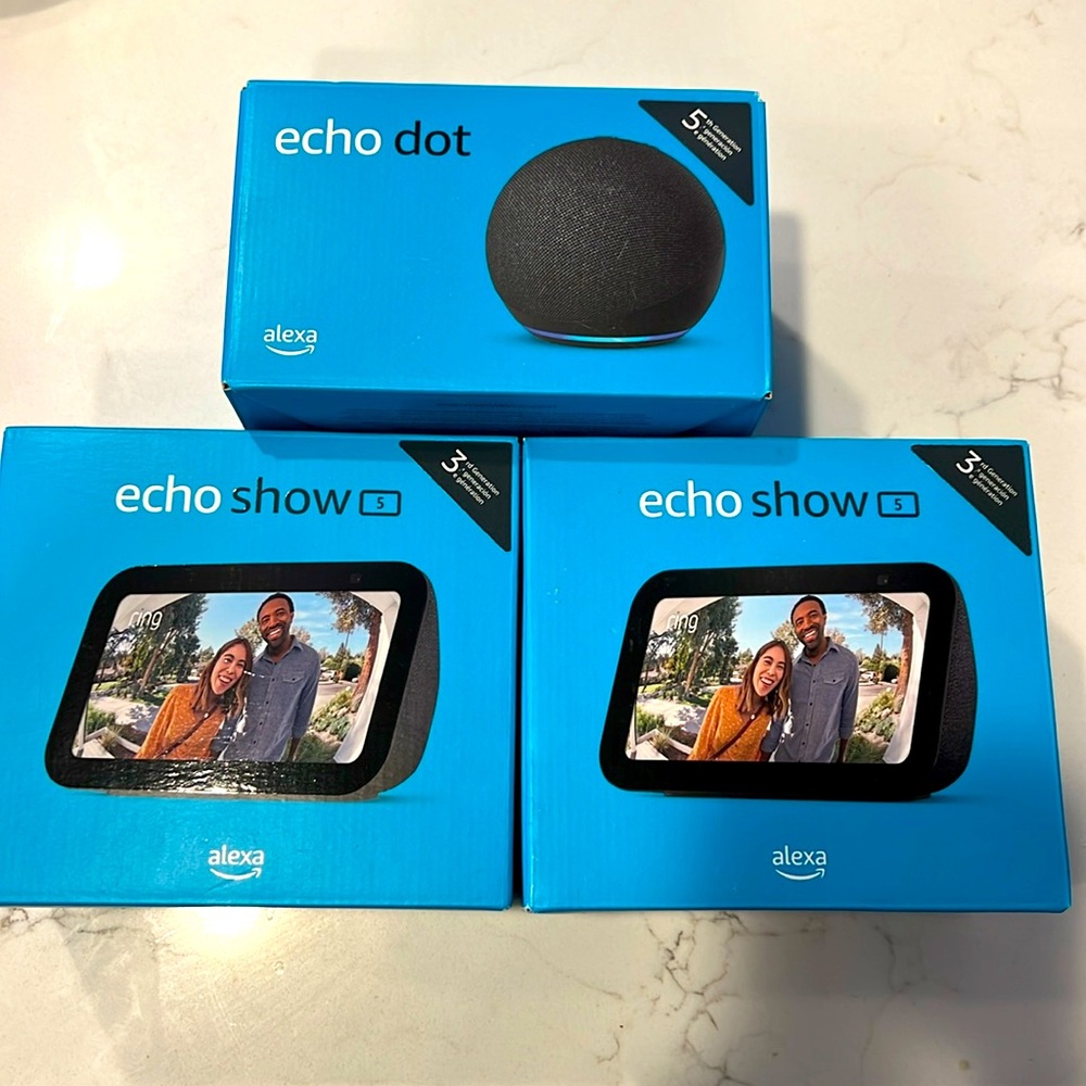 Amazon Alexa Echo package of 3